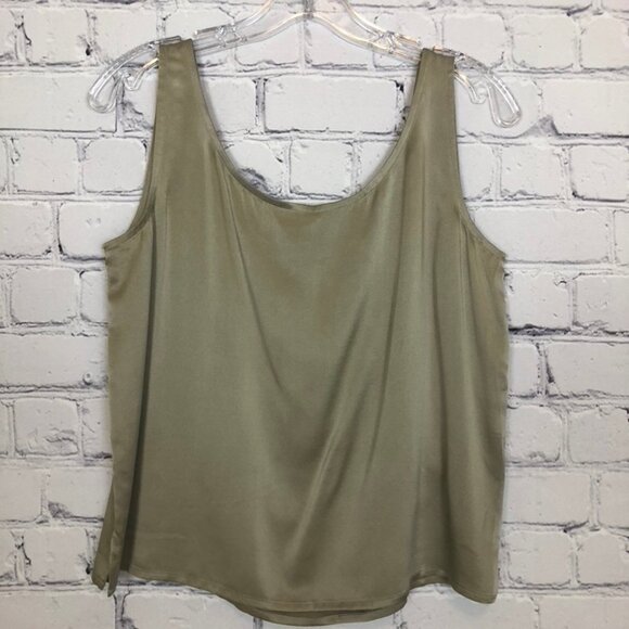 Eileen Fisher 100% Silk Tank Size S Gold - Picture 1 of 4
